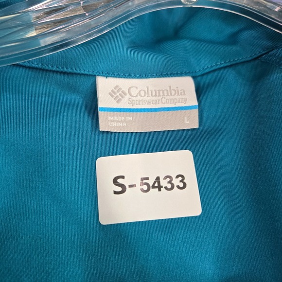 Columbia Women Activewear Top Large Blue Sculpt Training Crop Shirt NWT - Picture 2 of 12